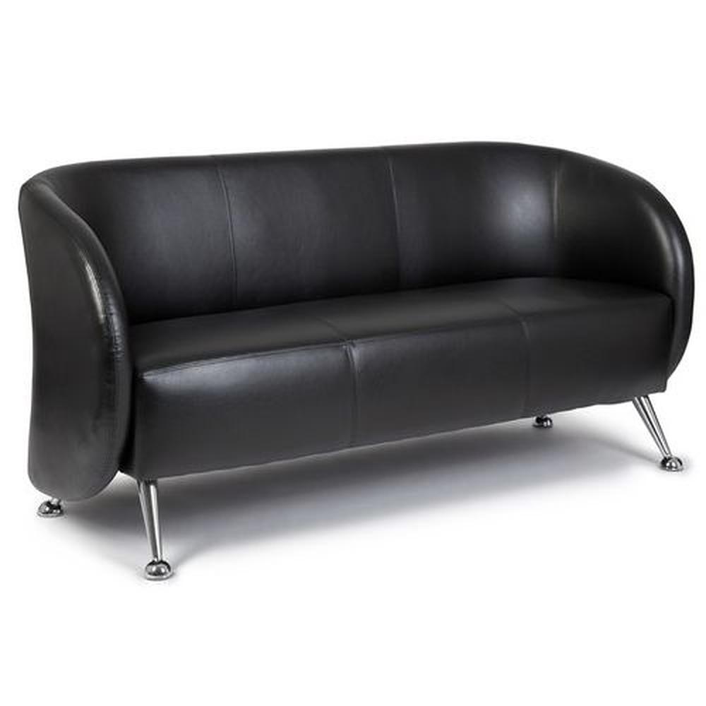 ST. LUCIA 3-seater Faux Leather 3-seater Black 1