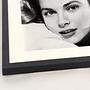 Portrait art print with frame, black and white 2