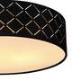 2-light ceiling lamp mixed fabric metal black 2