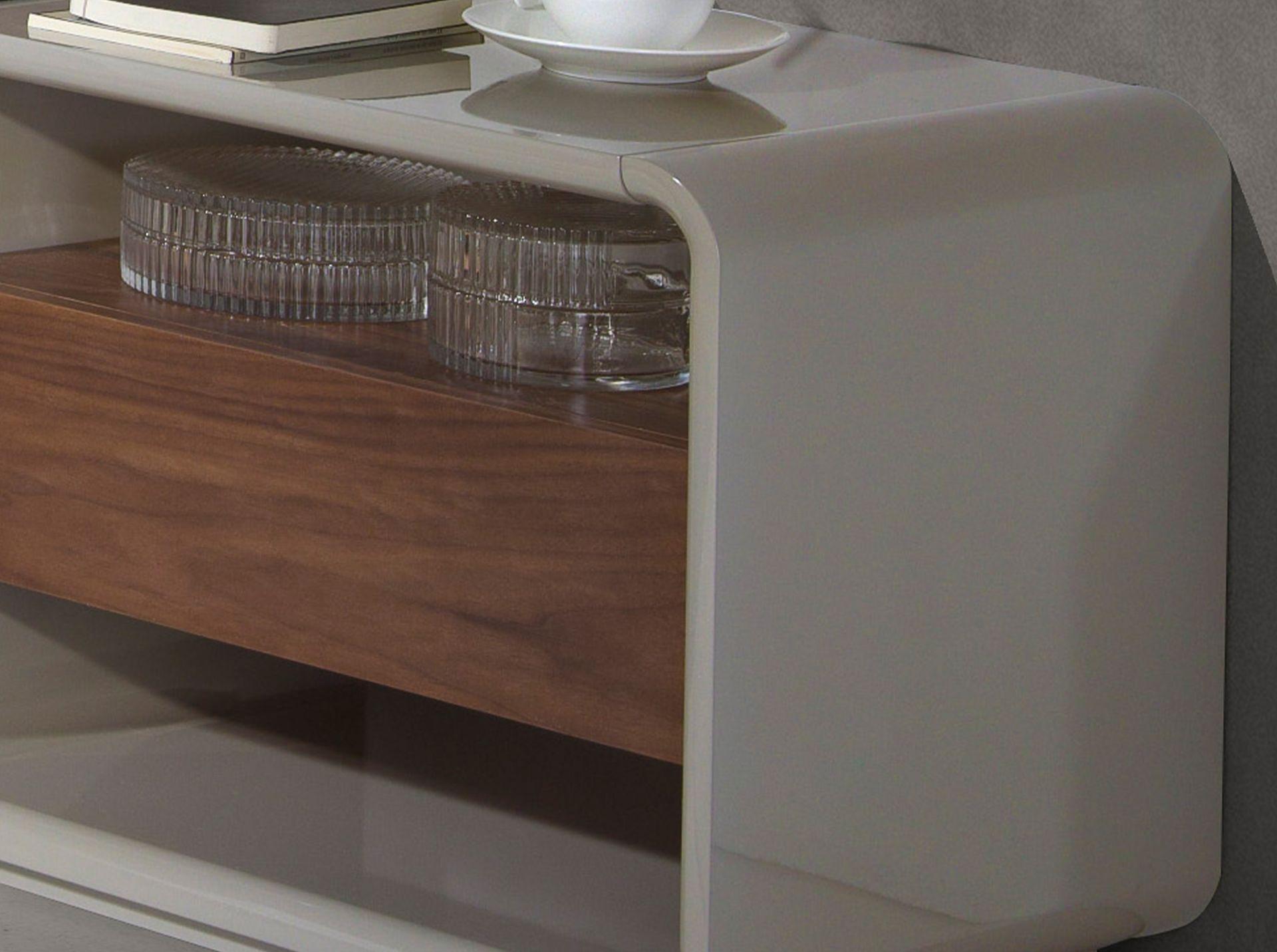 Nightstand Wood veneer Grey 4