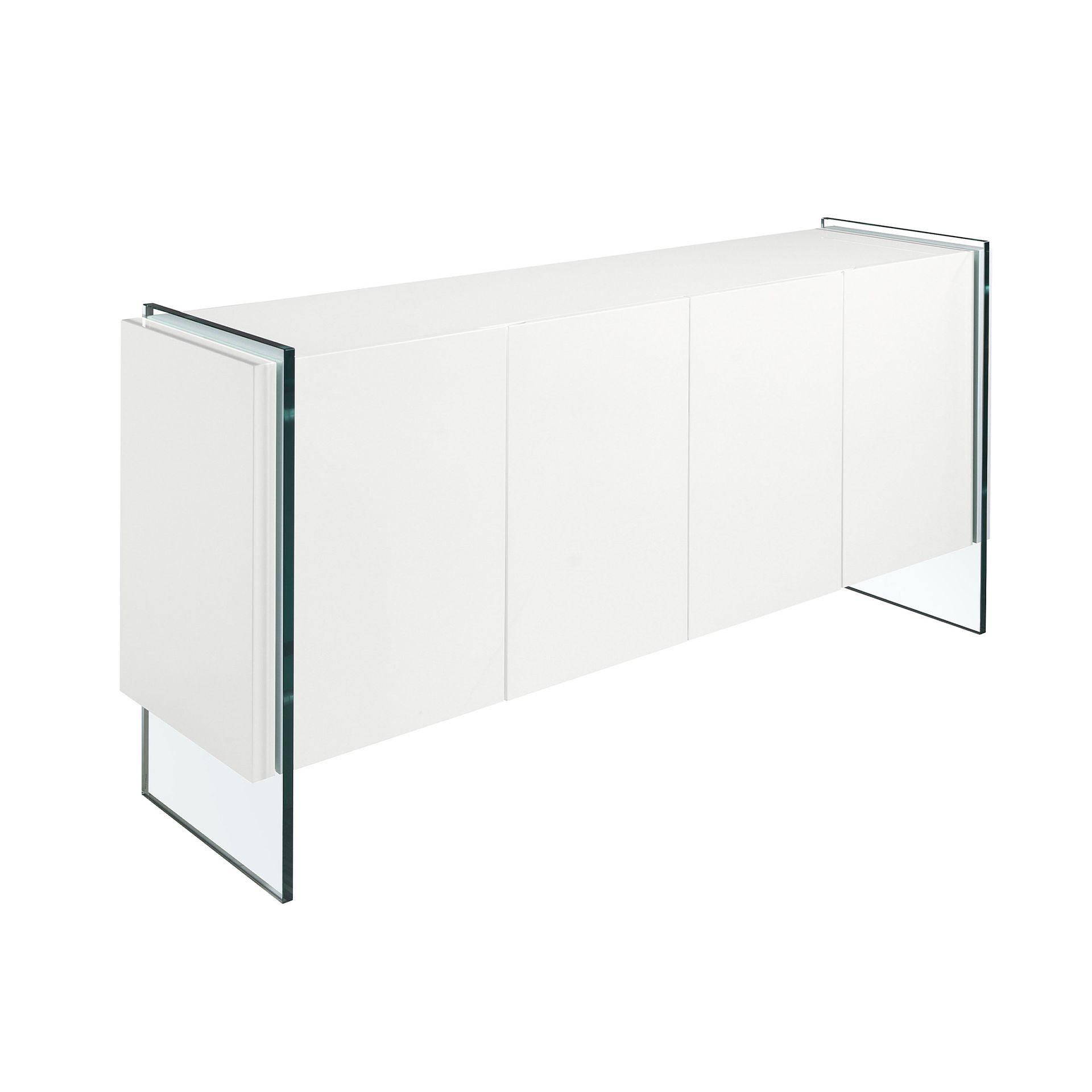 3058 Sideboard Glas Weiß 0