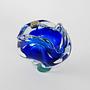 Bohemian bowl Blue Transparent 1970s 4