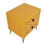 Luna bedside table wood veneer yellow 8