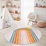 Regenbogen Kinderteppich Mehrfarbig Ø150cm 0