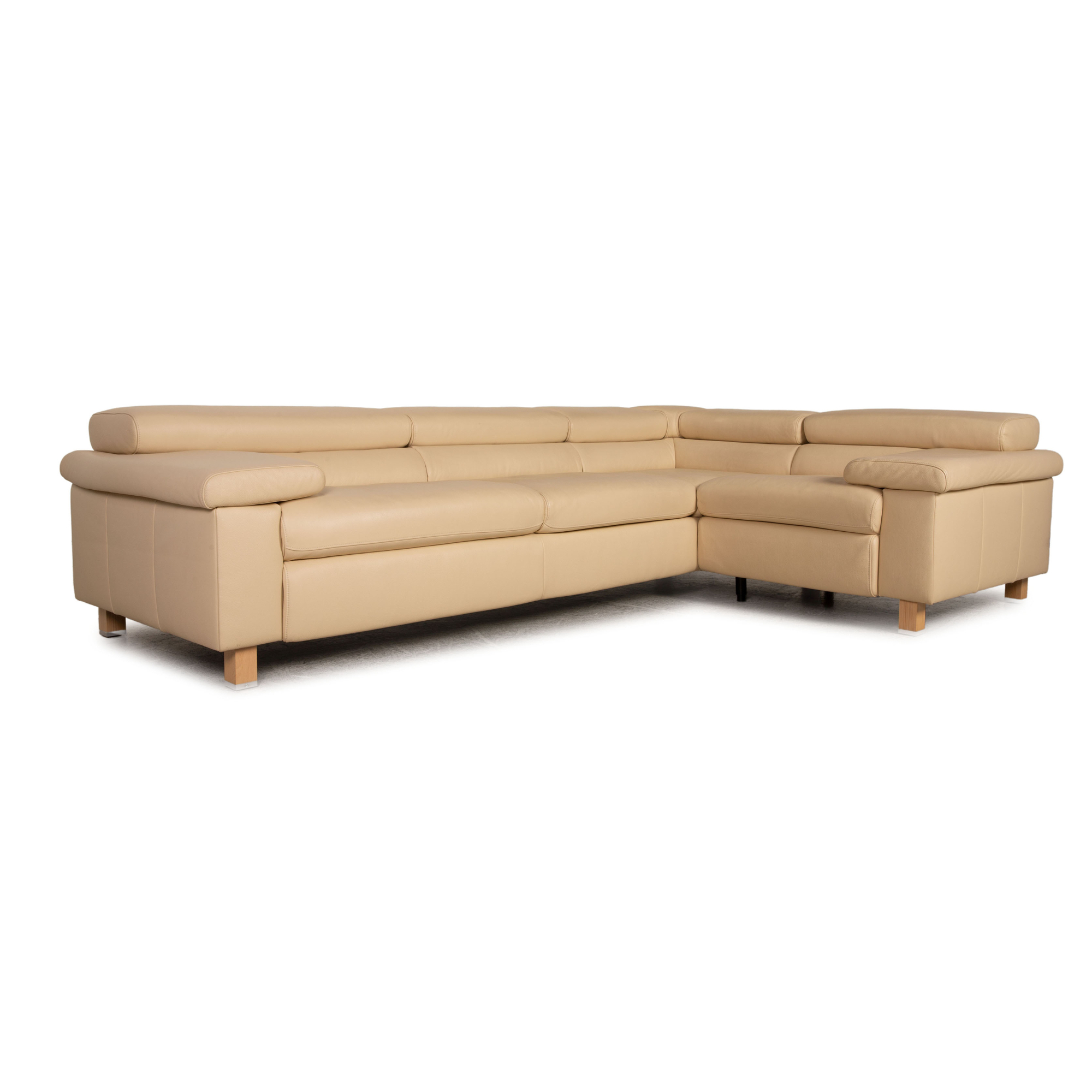 Courage Ecksofa Leder Creme 0