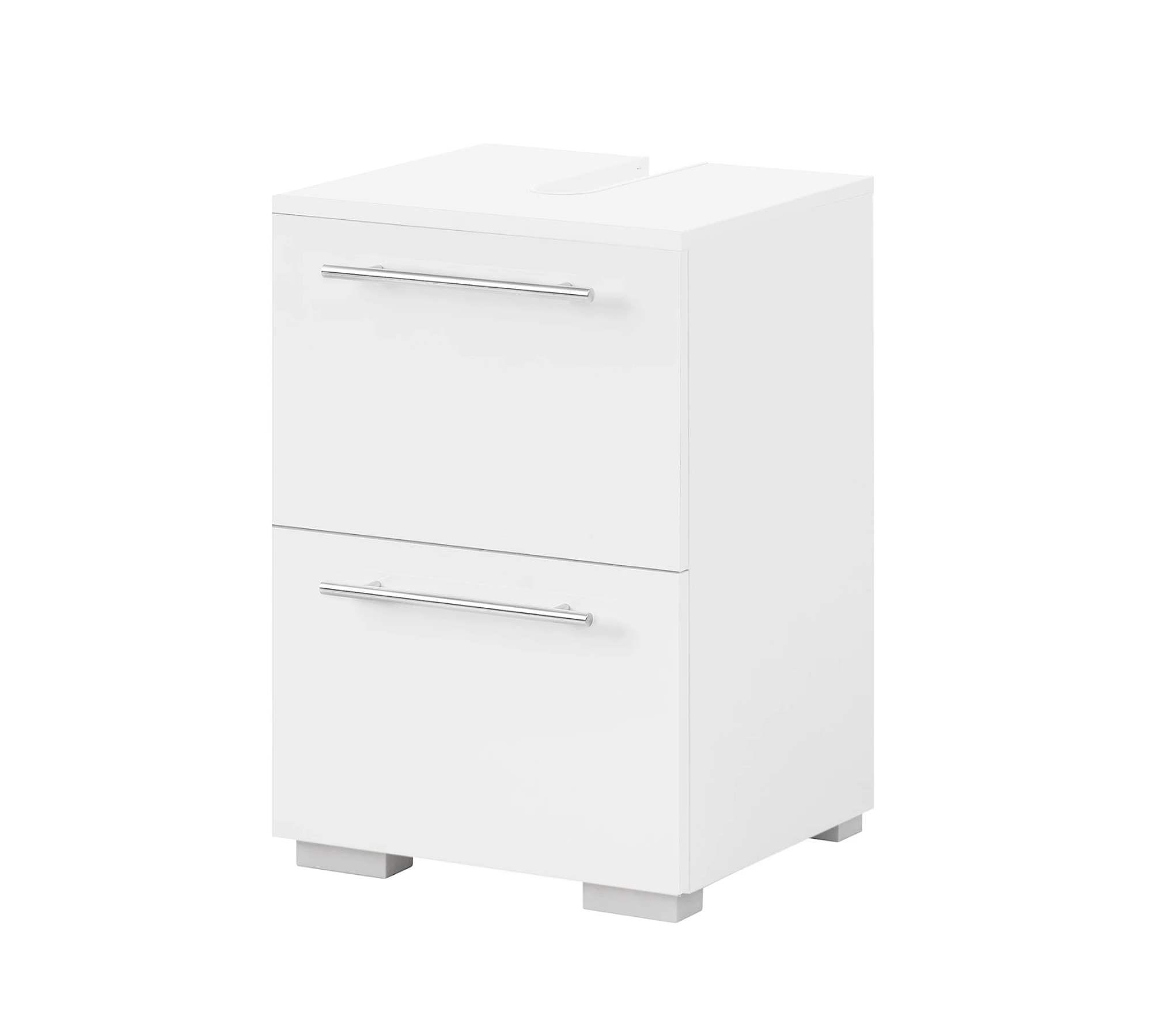 Waschbeckenunterschrank Holz Weiß 0