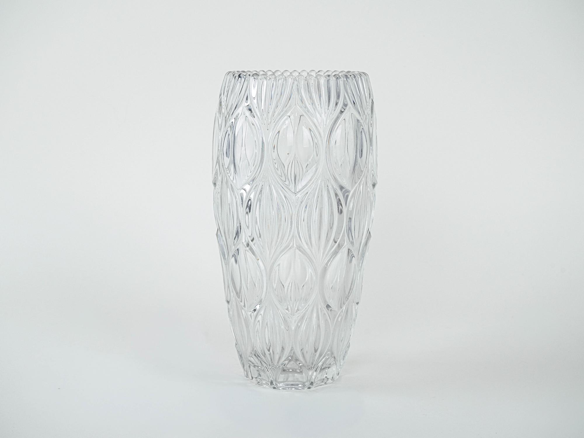 Kristallvase Transparent 1960er Jahre 3
