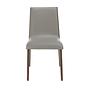 Dining chair faux leather grey 1