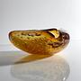 Vintage Schale Muranoglas Bernstein-Orange 70er Jahre 3