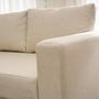 Aly  Schlafsofa Récamiere Links Baumwolle Creme 3