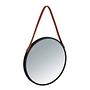 Borrone Wandspiegel Eisen Glas Schwarz Silber Ø30cm 3