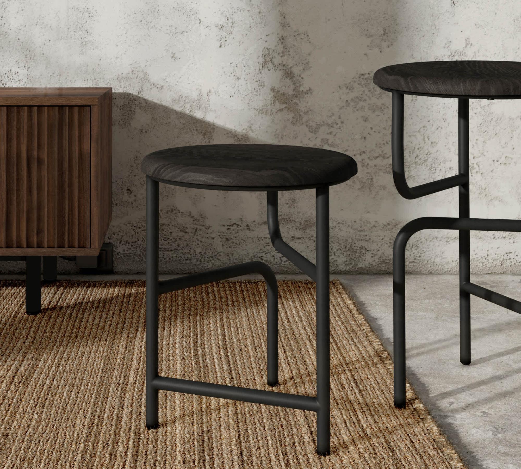 Blend Hocker Eiche Schwarz 0