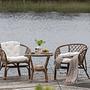Wera Café Gartenmöbel-Set Rattan Offwhite Weiß 5