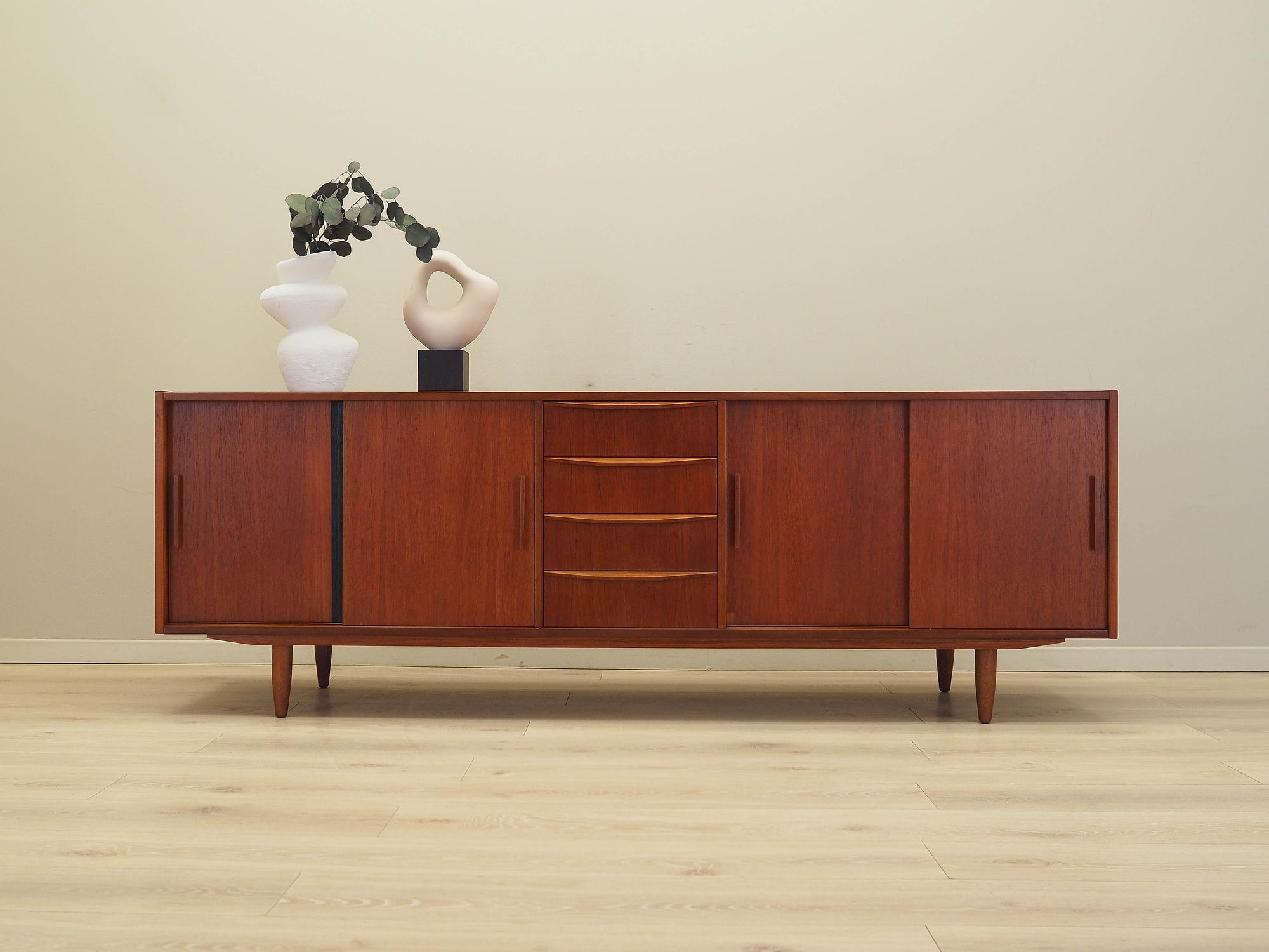 Teak-Sideboard Braun 1970er Jahre 1