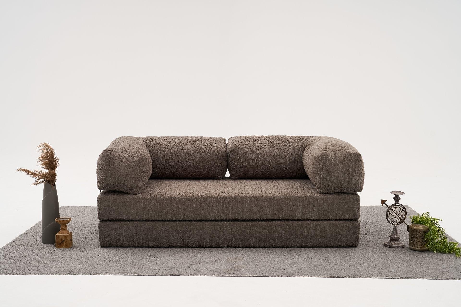 Comfort Schlafsofa 2-Sitzer Grau 0