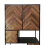 Verona Wandschrank Mangoholz Metall 2