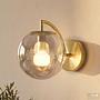 CARTY Wall lamp 1-light glass iron grey 0
