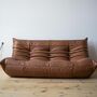 Togo Lounge Set 5-piece. Smooth Leather Folk Brown 2