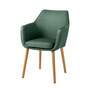 Armchair Solid wood Upholstery fabric Green 0