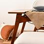 Touch Dining table set 4-pc. Nubuck leather Cream 7