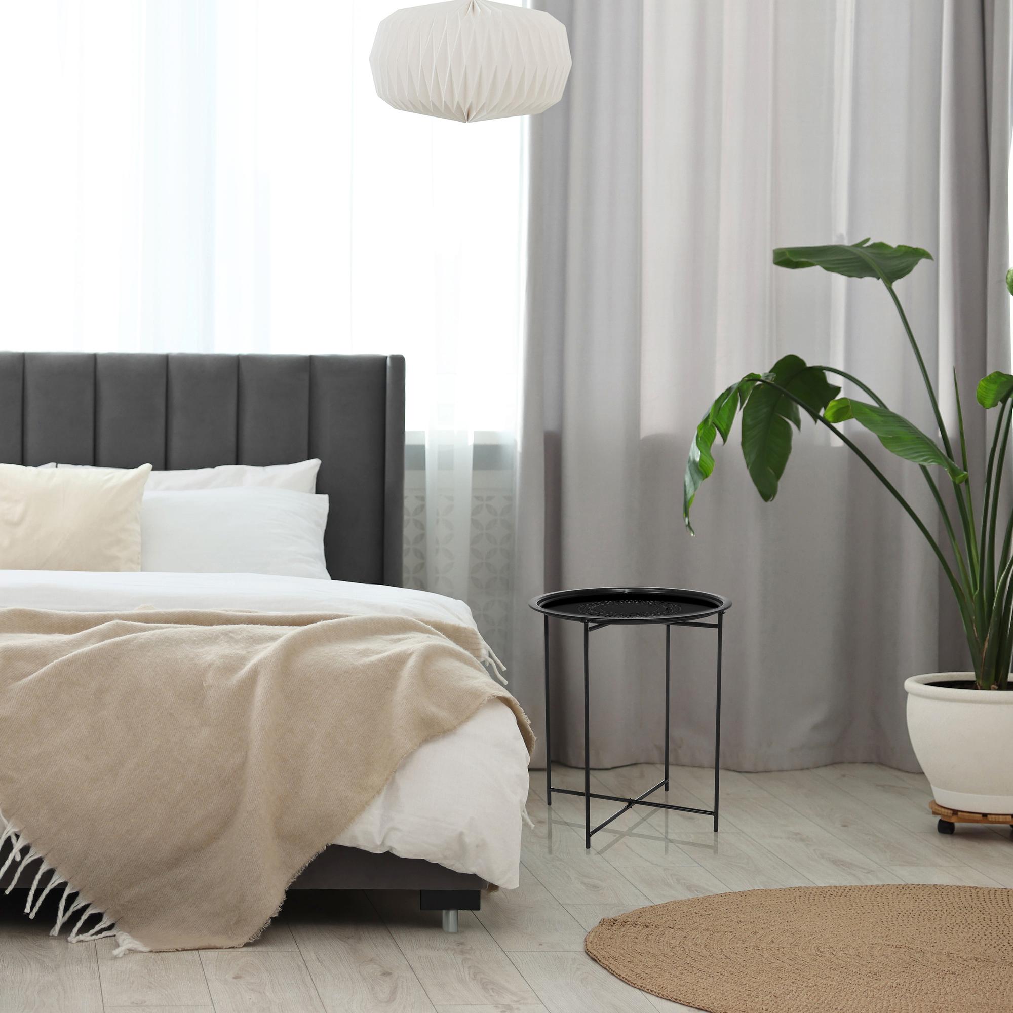 Side table / Coffee table / Sofa table ALLRUND Metal black hjh Living 3