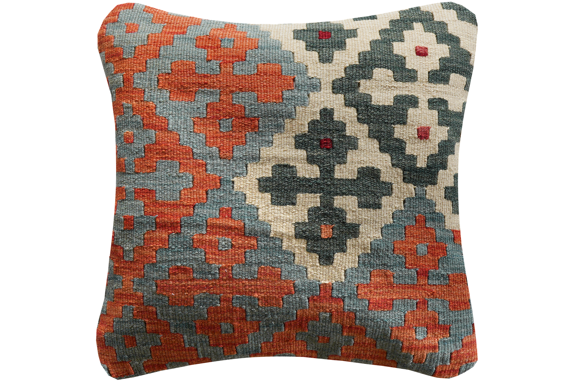 Kelim Kissen Wolle Baumwolle Mehrfarbig 0