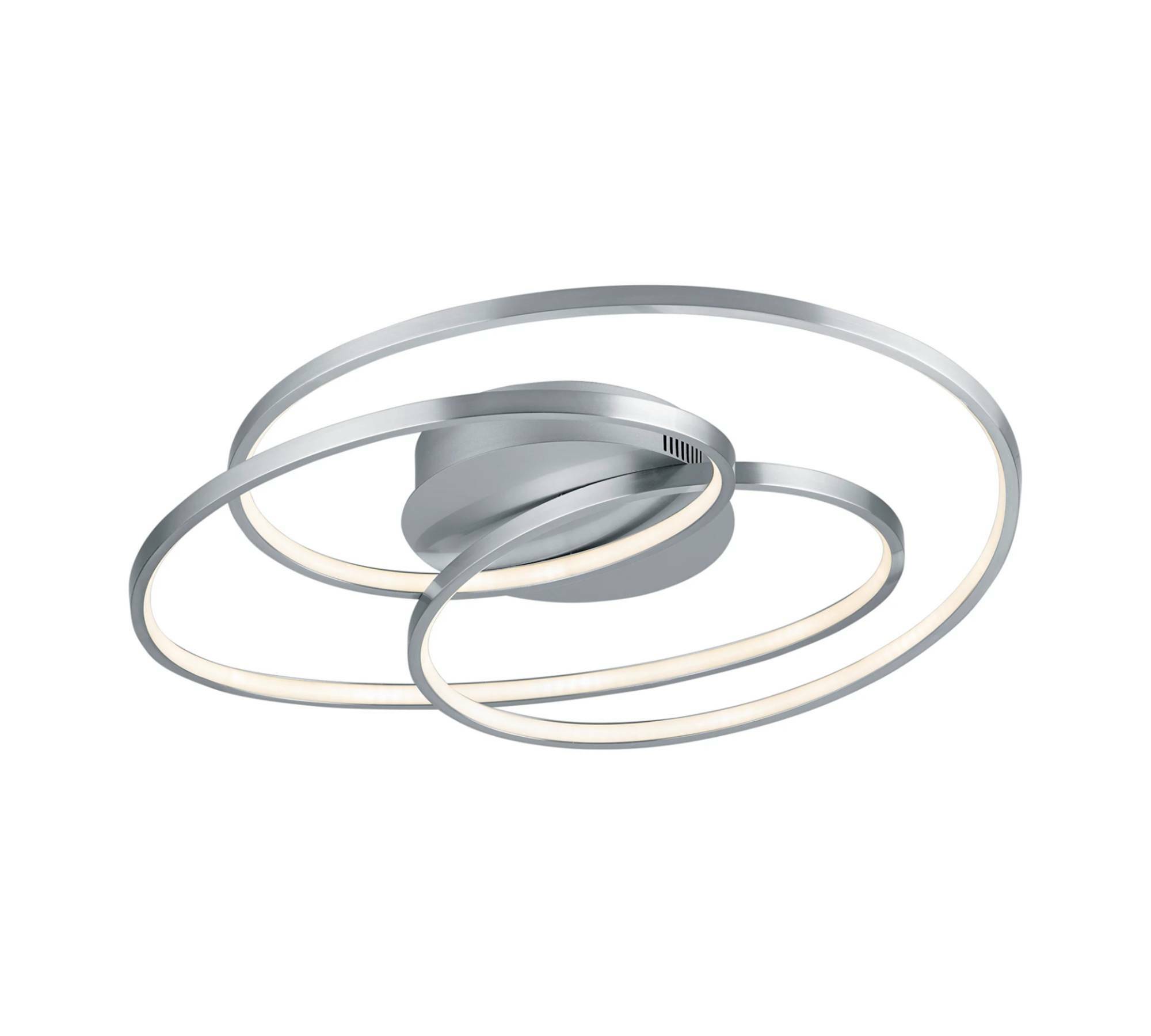 1-Flammige LED-Deckenleuchte Silber Oval 0