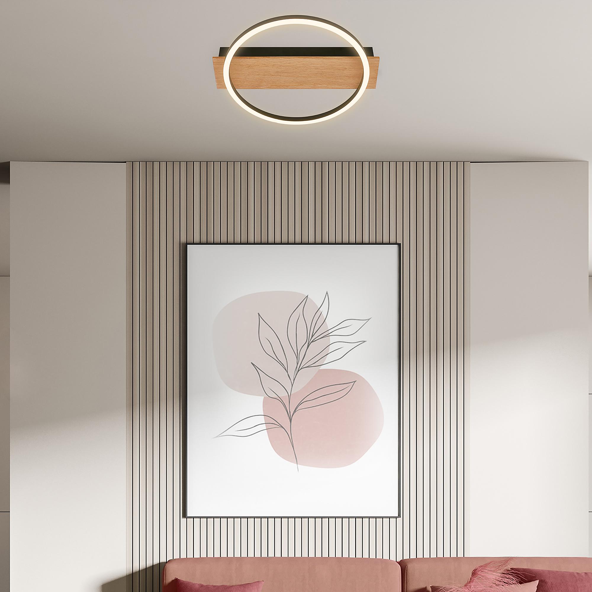 LED Deckenleuchte Kada Typ A  Aluminium Schwarz Gummibaum  2