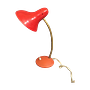 Vintage Schreibtischlampe Rot Metall 0