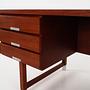 Schreibtisch Teakholz Braun 1970er Jahre 10