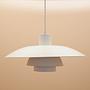 Pendant Lamp Grey 1960s 1