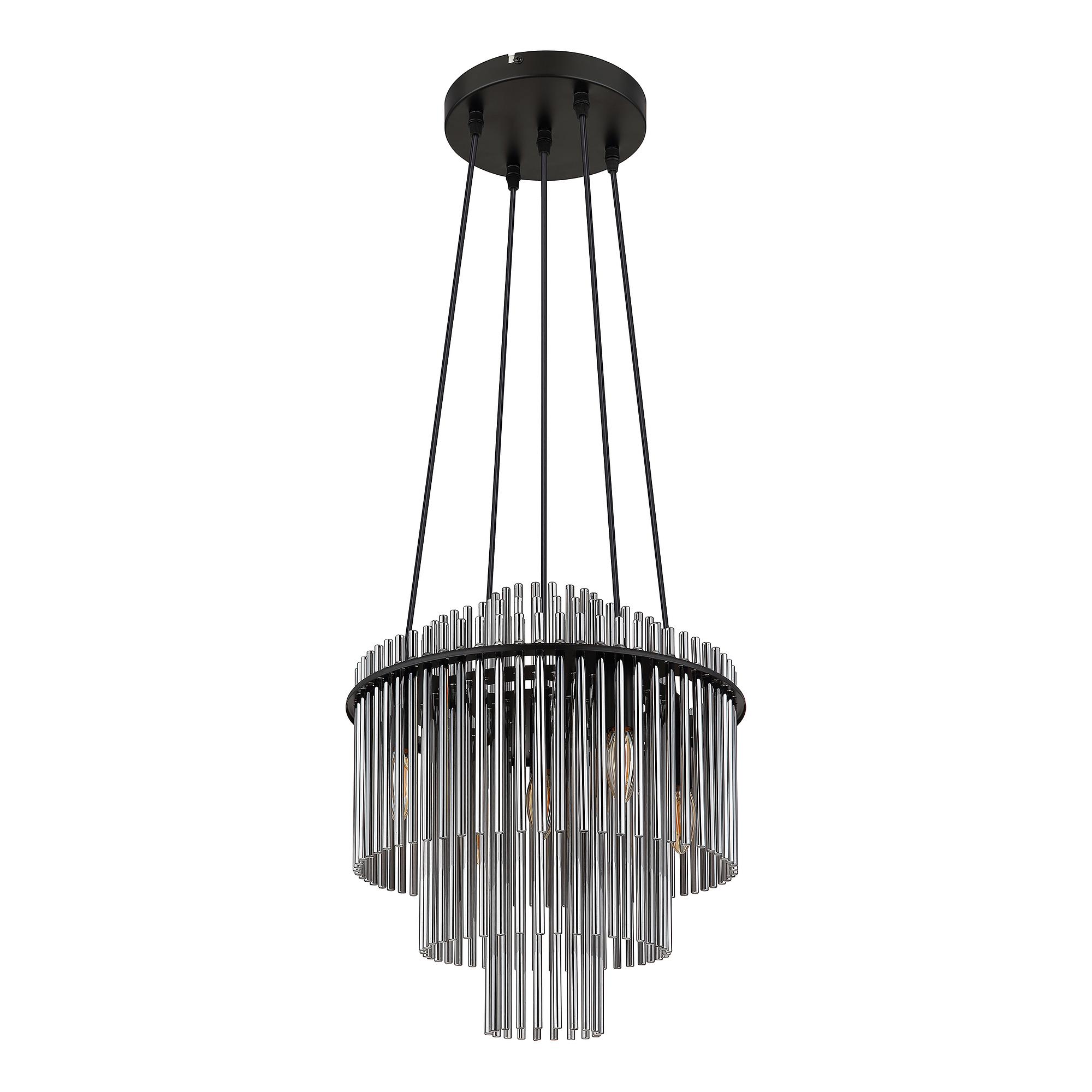 Pendelleuchte Gorley Typ G Rauchglas Eisen Schwarz 4