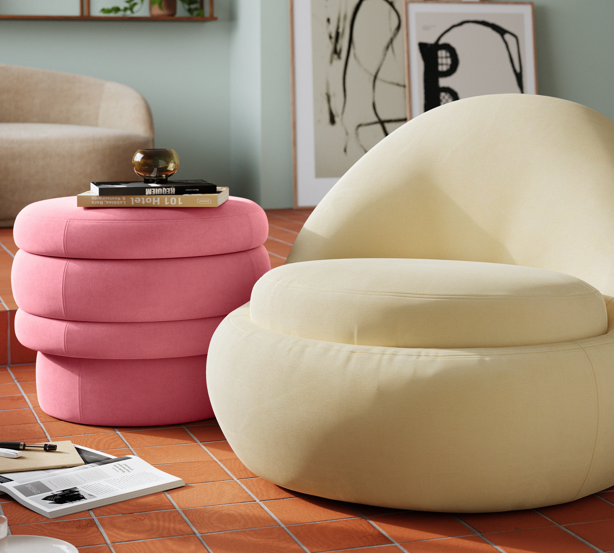 Babette Drehsessel Moss Sun 0