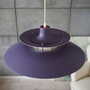 Vintage Pendelleuchte Metall Violett 1970er Jahre 2