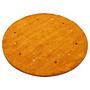 Wollteppich Gabbeh Uni Rund Wolle Orange 150 x 150 cm 1