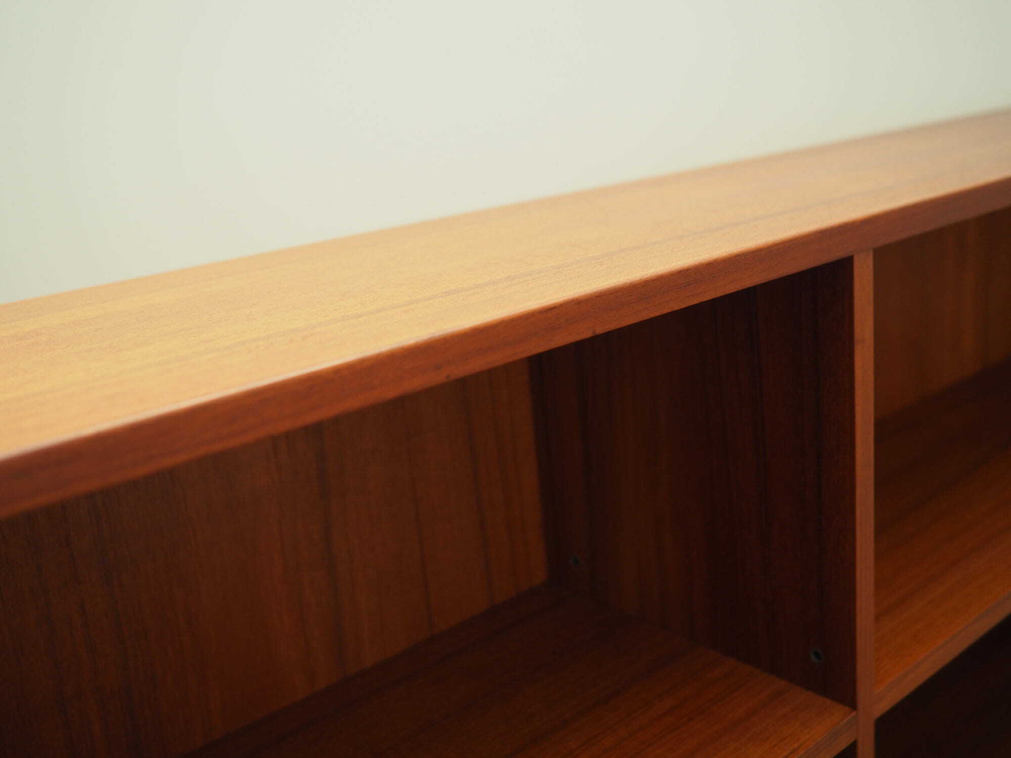 Vintage Bücherregal Teakholz Braun 1970er Jahre 9