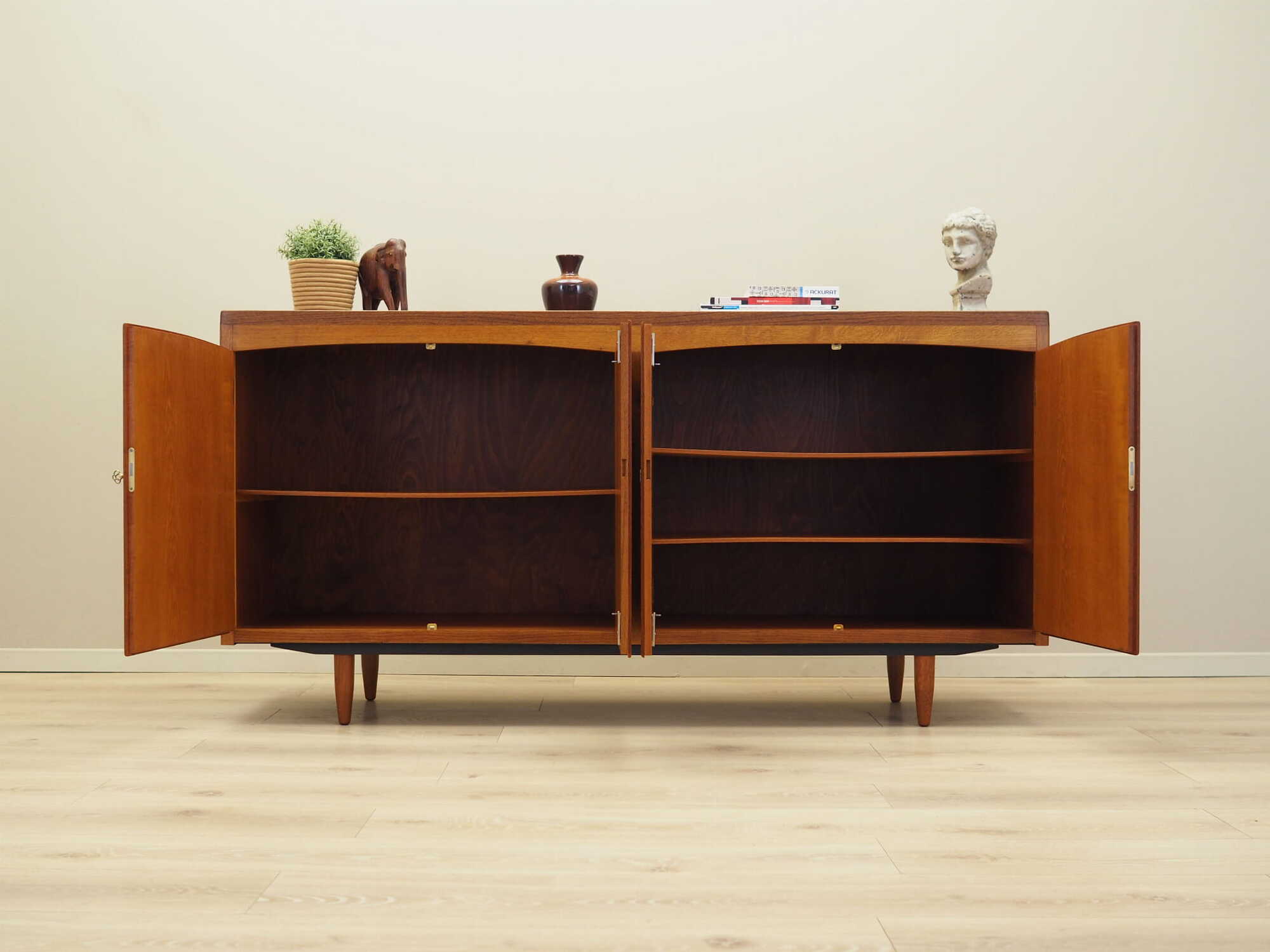 Vintage Sideboard Teakholz Braun 1960er Jahre 2