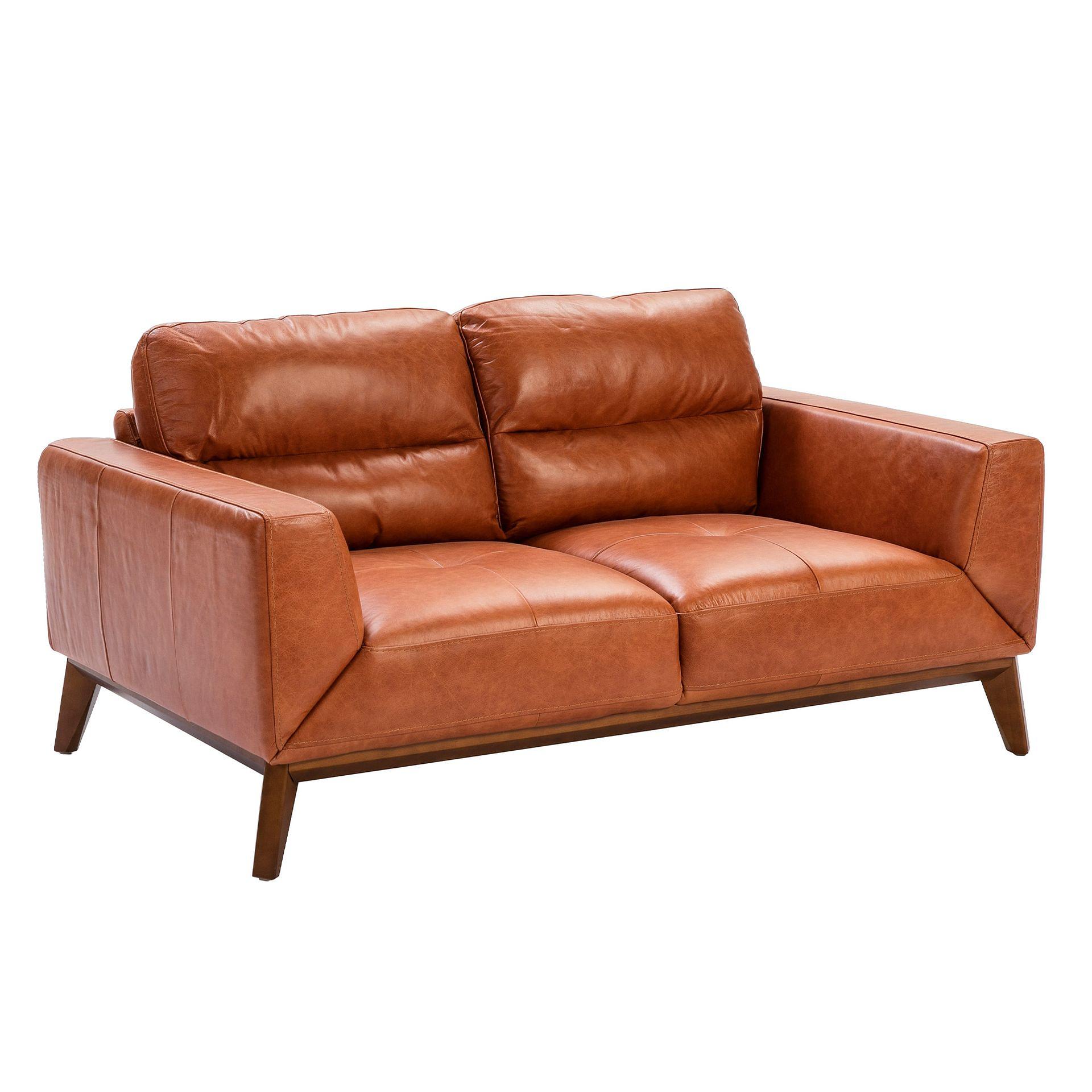 Sofa 2-Sitzer Leder Braun 1