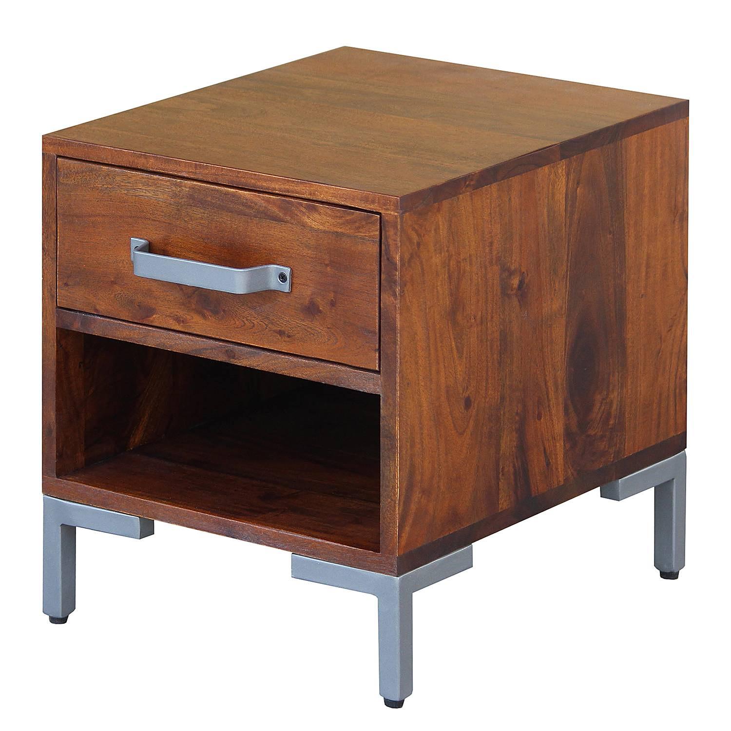 Kalviai Massive Nachtkommode Akazienholz Metall 0