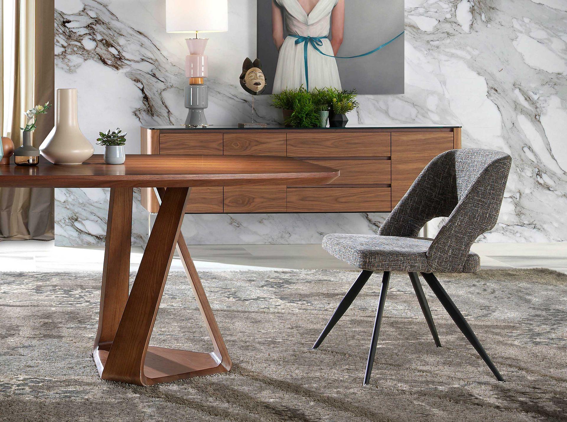 4010 Esszimmerstuhl Spanien Stoff Grau 3