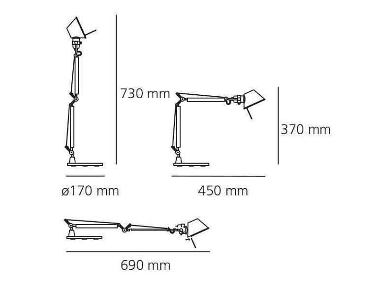 Tolomeo Micro Tischleuchte Silber 1