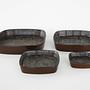 Read Ceramic bowl Brown Blue 1970s 6