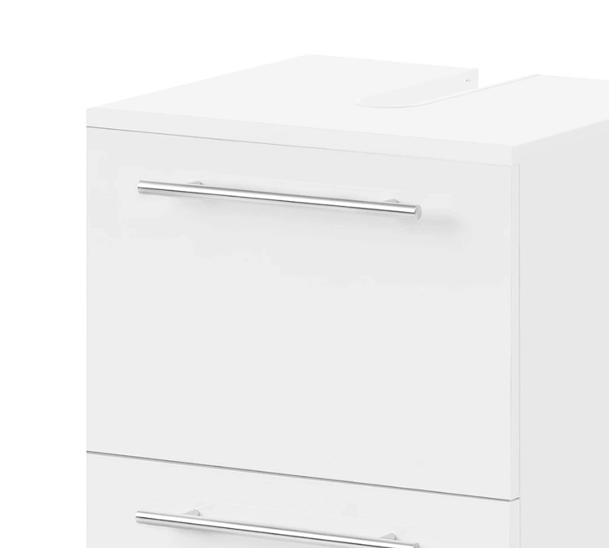 Waschbeckenunterschrank Holz Weiß 1