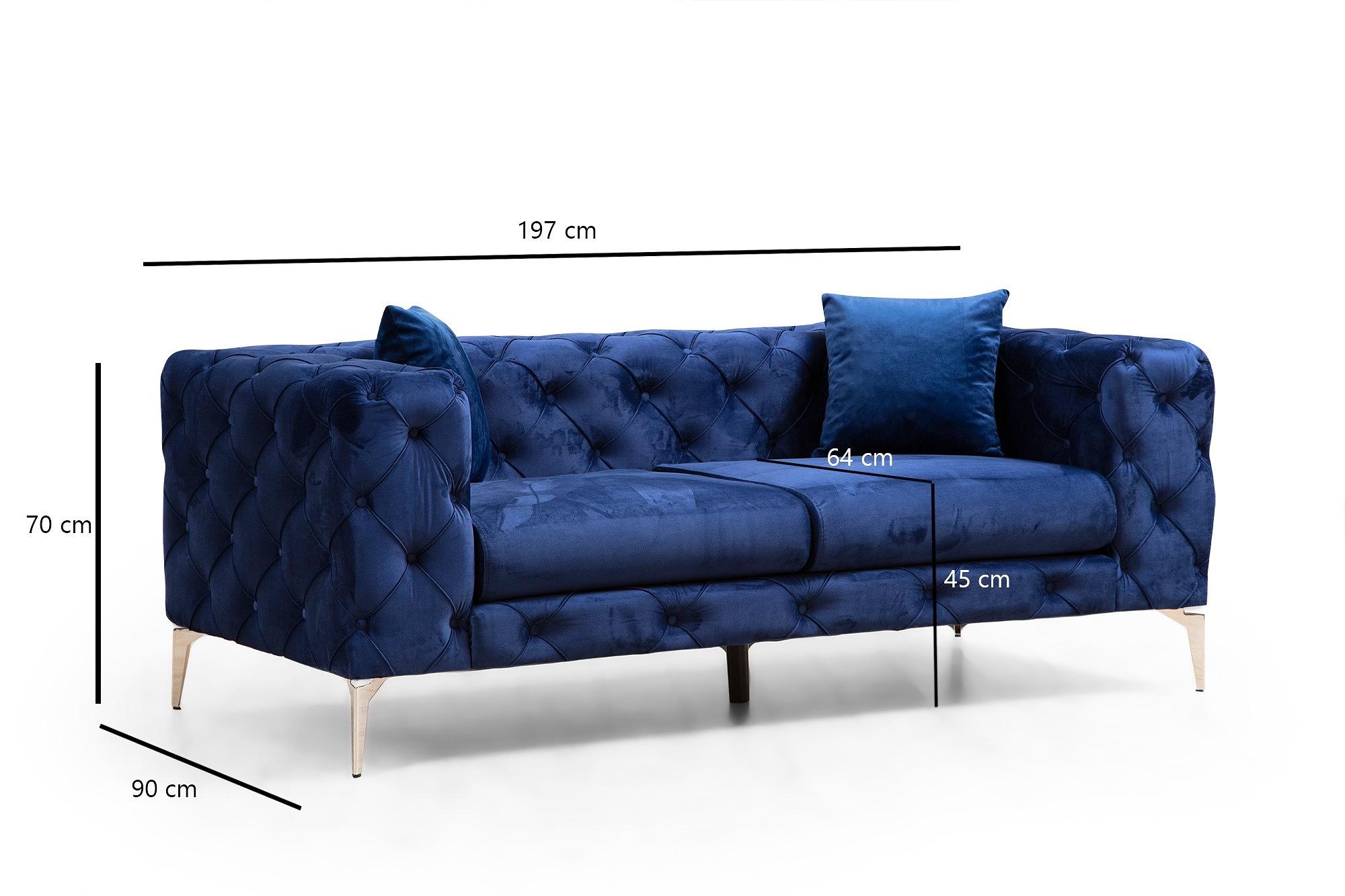 Como Sofa 2-Sitzer Marineblau 7