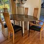 Dining table with oval granite top 2