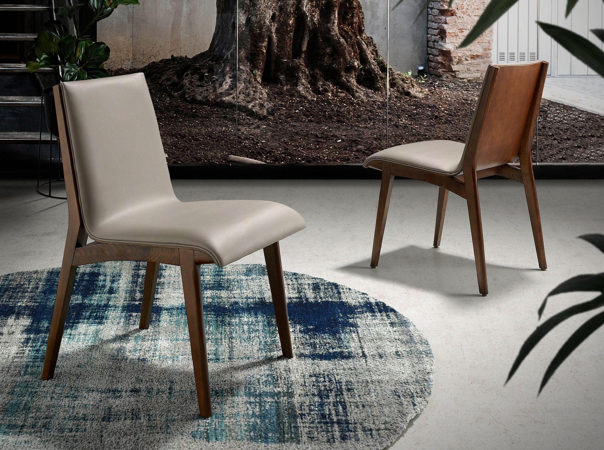 Dining chair faux leather grey 2