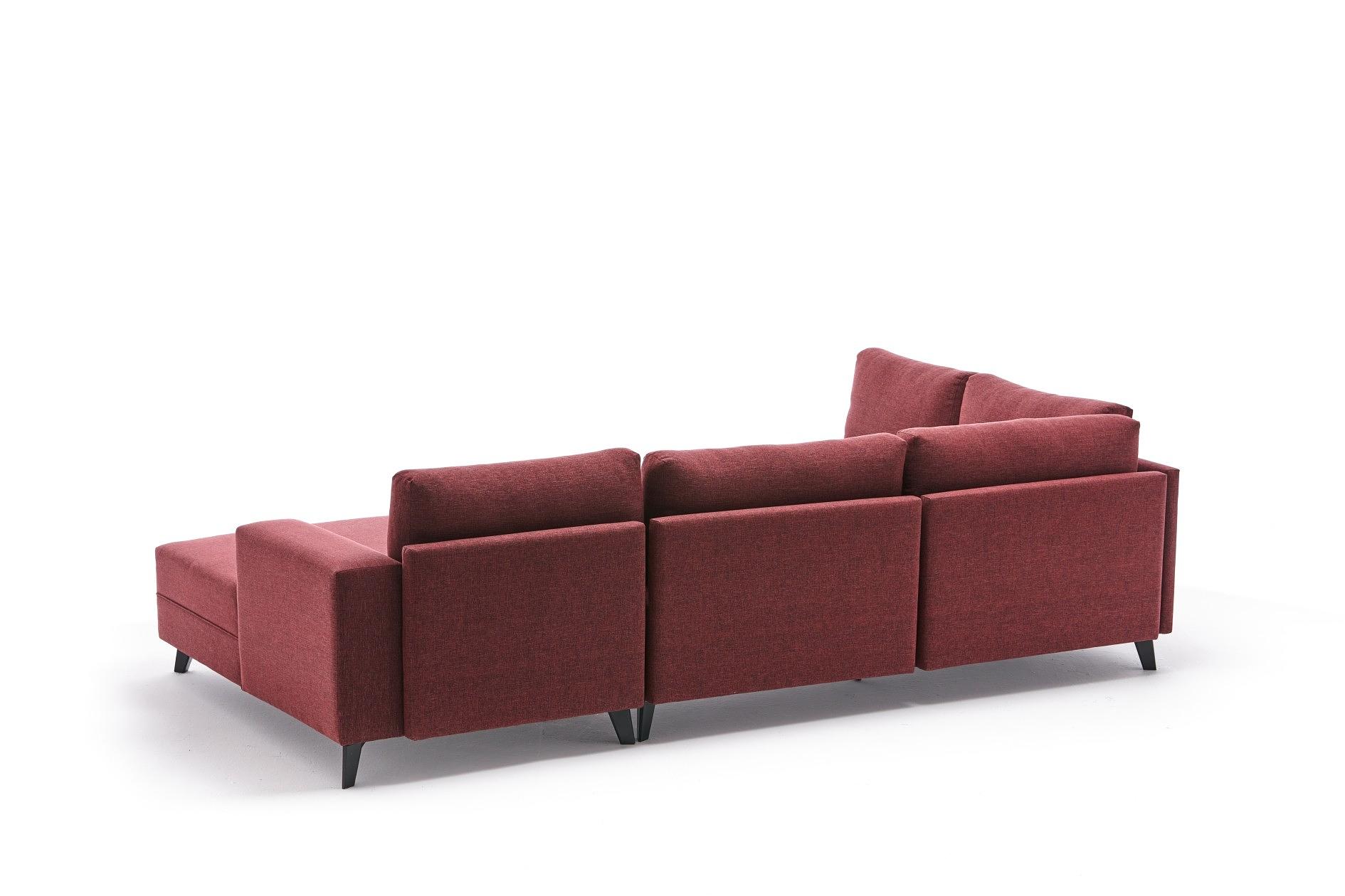 Efsun Schlafsofa 4-Sitzer Rot 2