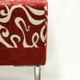 King Hocker Textil Metall Rot Gemustert 2
