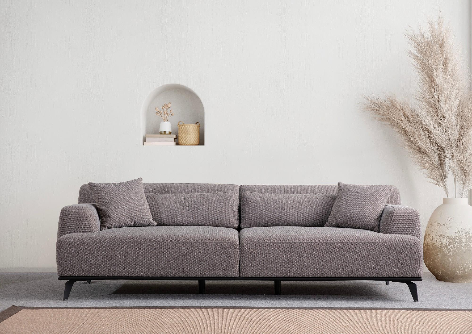 Jaguar 3-seater sofa brown-grey 1