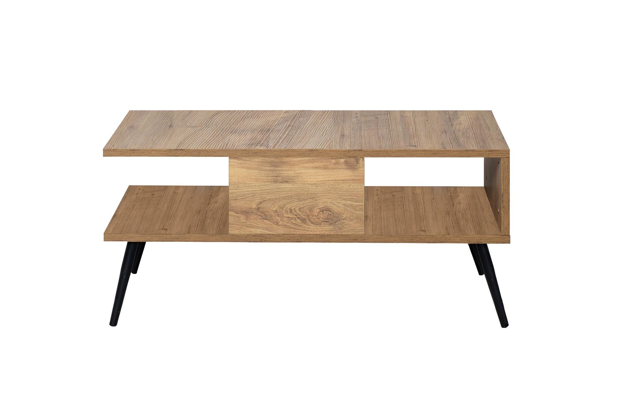 Bukle Coffee Table Wood Veneer Black 4
